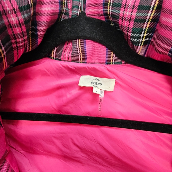 Entro Pink and Black Plaid Vest - Picture 3 of 3